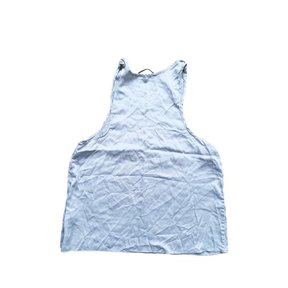 Quince 100% Washable Silk High Neck Tank Top Silver Gray XS Quiet Luxury Layer - Picture 3 of 7